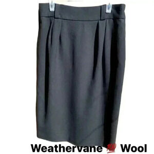 Vintage Wool Pencil Skirt By Weathervane Size 14 Fully Lined